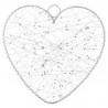 Coeur de fil blanc 20 cm