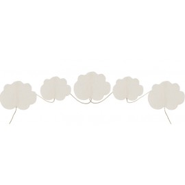 Guirlande nuages coton naturel 150 cm
