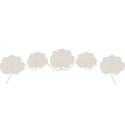 Guirlande nuages coton naturel 150 cm