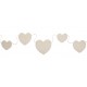Guirlande coeurs coton naturel 150 cm