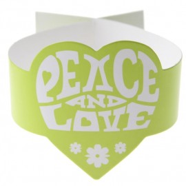 Rond de serviette hippie vert anis les 6