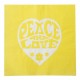 Serviette de table hippie jaune papier les 20