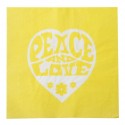 Serviettes de table hippie jaune papier les 20