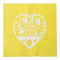 Serviettes de table hippie jaune papier les 20