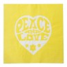 Serviette de table hippie jaune papier les 20