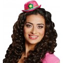 Mini chapeau melon rose femme