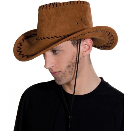 Chapeau cowboy marron adulte