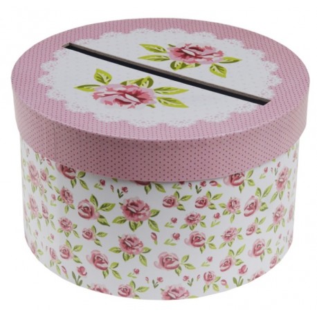 Tirelire liberty shabby chic carton 20 cm