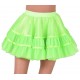 Déguisement jupon court fluo vert en tulle à volants femme luxe