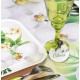 Mini rose vert anis en papier sur tige les 20