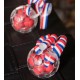 Boule plexi transparent ballon de foot 5 cm les 30