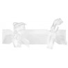 Boîtes à dragées bonbon transparent ruban blanc les 4
