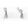 Boîtes à dragées bonbon transparent ruban gris les 4
