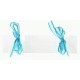 Boîtes à dragées bonbon transparent ruban turquoise les 4