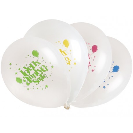 Ballons joyeux anniversaire 23 cm les 8