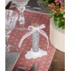 Chemin de table vintage corail intissé 5 M