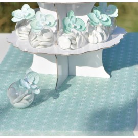 Chemin de table vintage menthe intissé 5 M