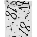 Chemin de table anniversaire 18 ans blanc intissé 5 M
