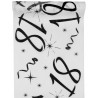 Chemin de table anniversaire 18 ans blanc intissé 5 M