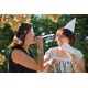 Chapeau joyeux anniversaire carton blanc les 10
