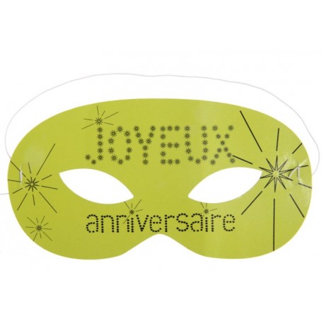 Loup en carton joyeux anniversaire vert anis les 10