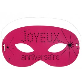 Loup en carton joyeux anniversaire fuchsia les 10