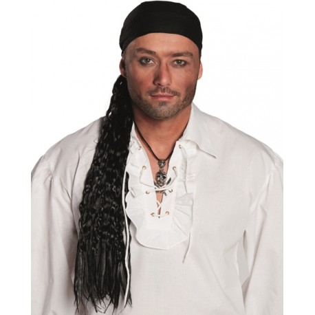 Bandana de pirate avec tresses homme