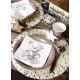 Set de table raphia ivoire 34 cm les 4