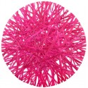 Sets de table raphia fuchsia 34 cm les 4