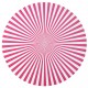 Set de table rayé fuchsia rond 34 cm les 6