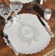 Set de table blanc Just Married rond les 6 