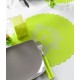 Set de table Just Married vert anis rond les 6 