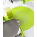 6 Sets de Table Just Married Vert Anis Ronds 34 cm