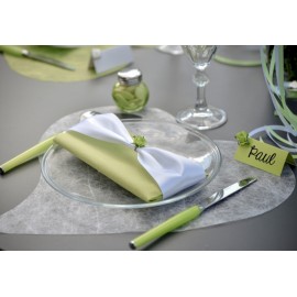 Set de table coeur fanon blanc 38 cm les 6