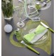 Set de table coeur fanon vert anis 38 cm les 6