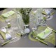 Set de table coeur fanon vert anis 38 cm les 6