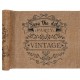Chemin de table vintage kraft naturel et noir 3 M