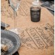 Chemin de table vintage kraft naturel et noir 3 M