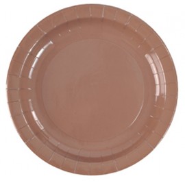 Assiettes carton chocolat 23 cm les 10