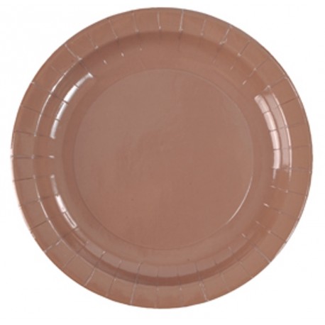 Assiette carton chocolat 23 cm les 10