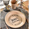 Assiettes carton kraft 100% nature 22.5 cm les 10