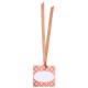 Etiquette vintage corail carton avec ruban les 12