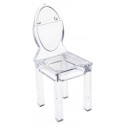 Marque-place chaise design transparente les 2