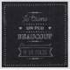 Serviettes de table je t'aime noires papier les 20