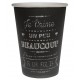 Gobelets carton je t'aime noir les 10