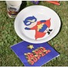 Assiettes carton super héros boy 22.5 cm les 10