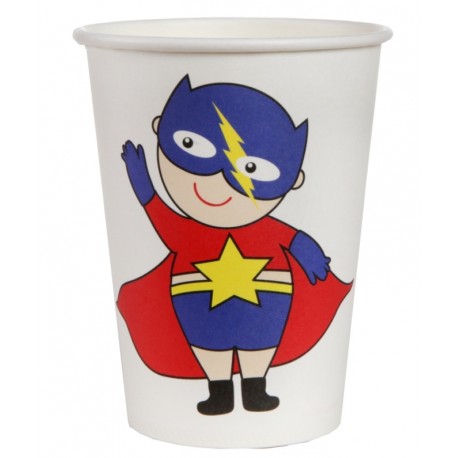 Gobelet carton super héros boy les 10