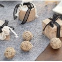 Boules en corde naturelle 3 cm les 12