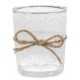 Photophores dentelle blanche en verre les 12
