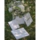 Coussin alliances colombes coton blanc 